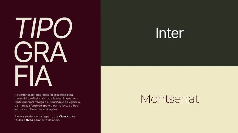 Página de tipografia do Brandbook